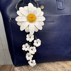 Leather Floral Accent Charm